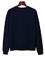 billige Hættetrøjer &amp; sweatshirts-Dame Plusstørrelser Sweatshirt Farveblok Ensfarvet Bogstaver Basale Hættetrøjer Sweatshirts Blå
