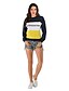 cheap Hoodies &amp; Sweatshirts-Women&#039;s Plus Size Sweatshirt Color Block Solid Colored Letter Basic Hoodies Sweatshirts  Blue
