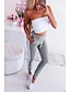 cheap Pants-Women&#039;s Sporty Sporty Patchwork Sweatpants Pants Micro-elastic Causal Solid Colored Mid Waist Fuchsia Gray Green S M L XL