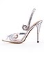 cheap Pumps &amp; Heels-Heels Women&#039;s Stiletto Heel High Heel Sandals Peep Toe Party &amp; Evening PVC Solid Colored Gold Silver