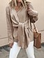 cheap Cardigans-Women&#039;s Solid Colored Pullover Long Sleeve Sweater Cardigans V Neck Khaki