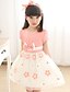preiswerte Kleider für Mädchen-kinderkleidung Mädchen Kleid Geometrisch Übers Knie Tüll-Kleid Rosa Wein Marineblau
