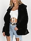 cheap Furs &amp; Leathers-Women&#039;s Faux Fur Coat Daily Fall &amp; Winter Regular Coat Notch lapel collar Regular Fit Jacket Long Sleeve Solid Colored Blushing Pink Light Brown