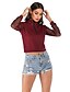 cheap Hoodies &amp; Sweatshirts-Women&#039;s Sweatshirt Solid Colored Daily Basic Streetwear Hoodies Sweatshirts  Cotton Wine