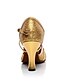 abordables Pumps &amp; Heels-Femme Chaussures Modernes Salon Talon Boucle Fantaisie Talon Bobine Jaune Argent Lanière en T / Utilisation / Entraînement
