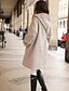cheap Coats &amp; Trench Coats-Women&#039;s Spring Coat Long Solid Colored Daily Khaki S M L / Slim