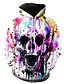 cheap Hoodies-Men&#039;s Plus Size Hoodie 3D Skull Hooded Halloween Casual Streetwear Hoodies Sweatshirts  Rainbow