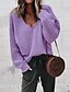 cheap Sweaters-Women&#039;s Casual Solid Pullover Sweater Holiday