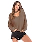 cheap Sweaters-Women&#039;s Pullover Solid Colored Long Sleeve Loose Sweater Cardigans V Neck Fall Blushing Pink Wine Army Green