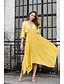 cheap Boho Dresses-Women&#039;s Basic Sheath Skater Dress - Solid Colored Ruched Patchwork Yellow S M L XL