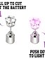 cheap Décor &amp; Gadget Lights-2pcs LED Earring Light Up Crown Glowing Crystal Stainless Ear Drop Ear Stud Earring Jewelry for Dance/Xmas/KTV Party Women Girl