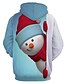 baratos Christmas Hoodies-Pulôver masculino com capuz moletom gráfico 3d feio com capuz impressão 3d casual moletons manga longa solto azul/animal