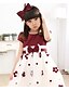 cheap Girls&#039; Dresses-Kids Girls&#039; Dress Geometric Above Knee Tulle Dress Pink Wine Navy Blue