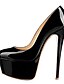 cheap Pumps &amp; Heels-Women&#039;s Heels Plus Size Stiletto Heel Closed Toe Sexy Minimalism Party &amp; Evening Patent Leather Solid Colored Leopard Light Yellow Leopard Nude