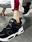 billige Women&#039;s Sneakers-Unisex Treningssko Store størrelser Daglig Sommer Flat hæl Rund Tå Netting Snøring Svart Hvit Regnbue