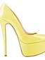 abordables Pumps &amp; Heels-Mujer Tacones Tallas Grandes Tacón de Aguja Punta cerrada Sensual Minimalismo Fiesta y Noche Cuero Patentado Un Color Leopardo Amarillo Claro Leopardo Nudo