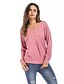 cheap T-Shirts-Women&#039;s T shirt Tee Black Pink Solid Colored Long Sleeve Daily Streetwear Basic Round Neck Cotton Loose Fit