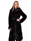cheap Furs &amp; Leathers-Women&#039;s Faux Fur Coat Winter Fall &amp; Winter Holiday Going out Long Coat Regular Fit Jacket Long Sleeve Sleeveless Solid Colored Black