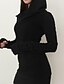cheap Winter Coats-Women&#039;s Basic Slim Hoodie - Solid Colored Black S