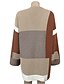 cheap Cardigans-Women&#039;s Color Block Cardigan Long Sleeve Sweater Cardigans Round Neck Spring Fall Black Wine Fuchsia