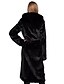 cheap Furs &amp; Leathers-Women&#039;s Faux Fur Coat Winter Fall &amp; Winter Holiday Going out Long Coat Regular Fit Jacket Long Sleeve Sleeveless Solid Colored Black