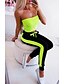 abordables Pants-Femme Sportif Sportif Patchwork Joggings Pantalon Micro-élastique Casual Couleur Pleine Taille médiale Fuchsia Gris Vert S M L XL
