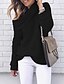 cheap Sweaters-Women&#039;s Knitted Solid Color Pullover Long Sleeve Sweater Cardigans One Shoulder Fall Winter Black Red Blushing Pink