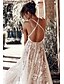 cheap Maxi Dresses-Women&#039;s Maxi White Dress Swing Floral Strap S M Slim / Lace