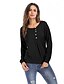 cheap T-Shirts-Women&#039;s T shirt Tee Black Pink Solid Colored Long Sleeve Daily Streetwear Basic Round Neck Cotton Loose Fit