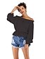 cheap T-Shirts-Women&#039;s Blouse Shirt Polka Dot Long Sleeve Print Off Shoulder Basic Streetwear Tops White Black Blue