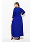 cheap Plus Size Dresses-Women&#039;s Asymmetrical Plus Size Wine Purple Dress Elegant Swing Solid Colored V Neck XL XXL