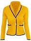 cheap Blazers-Women&#039;s Coat Black / Yellow / Light Gray S / M / L