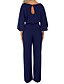 cheap Women&#039;s Jumpsuits-Women&#039;s Jumpsuit Solid Colored Drawstring Streetwear Round Neck Straight Loose Black Navy Blue Beige S M L