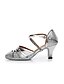 abordables Pumps &amp; Heels-Femme Chaussures Modernes Salon Talon Boucle Fantaisie Talon Bobine Jaune Argent Lanière en T / Utilisation / Entraînement