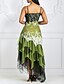 billige Boheme-inspirerede kjoler-Dame Stroppekjole Midi Kjole Uden ærmer Geometrisk Trykt mønster Forår sommer Varm Elegant 2021 Sort Army Grøn S M L XL XXL 3XL 4XL 5XL