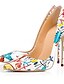 cheap Pumps &amp; Heels-Women&#039;s Heels Stiletto Heel Pointed Toe Sweet Party &amp; Evening Patent Leather Geometric White Black