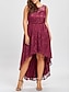 cheap Best Selling Dresses-Women&#039;s Trumpet / Mermaid Dress Knee Length Dress - Sleeveless Solid Colored Lace Elegant Slim Black Purple Red S M L XL XXL 3XL 4XL 5XL