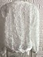 abordables T-shirts-Mujer Blusa Camisa Un Color Manga Larga Escote Redondo Tops Top básico Blanco