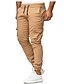 cheap Pants-Men&#039;s Streetwear Elastic Waistband Drawstring Multi Pocket Jogger Chinos Sweatpants Full Length Pants Micro-elastic Cotton Solid Colored Mid Waist White Black Gray Army Green Khaki S M L XL XXL
