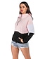 cheap Hoodies &amp; Sweatshirts-Women&#039;s Hoodie Color Block Quarter Zip Daily Basic Streetwear Hoodies Sweatshirts  Cotton Loose Blushing Pink