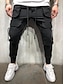 abordables Pants-Homme basique Classique Pantalons Pantalons Cargo Toute la longueur Pantalon Micro-élastique Coton Couleur Pleine Taille médiale Noir Gris Blanche XS S M L XL / Cordon