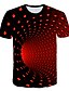 baratos Camisas &amp; Regatas para Homem-Homens Camiseta Gráfico 3D impressão Decote Redondo Preto Amarelo Vermelho Azul Real Roxo Impressão 3D Para Noite Manga Curta 3D Imprimir Roupa Roupa de rua Básico
