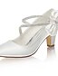 cheap Sandals-Women&#039;s Wedding Shoes Wedding Party &amp; Evening Solid Colored Summer Rhinestone Bowknot Block Heel Round Toe Classic Sweet Walking Satin Magic Tape Ivory