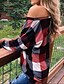 cheap T-Shirts-Women&#039;s Women&#039;s Hoodies Color Block Stylish Long Sleeve Loose Sweater Cardigans Spring Off Shoulder Blue Purple Gray