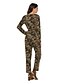 abordables Jumpsuits &amp; Rompers-Combinaison-pantalon Femme Lacet Noeud Imprimé Bloc de Couleur basique Vert Véronèse S M L XL