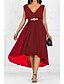 preiswerte Elegantes Damenkleid-Damen A Linie Kleid Maxikleid Purpur Rote Marineblau Ärmellos Solide V-Ausschnitt Einheitliche Farbe Chiffon S M L XL XXL 3XL 4XL 5XL / Übergrössen / Übergrössen