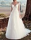 cheap Wedding Dresses-Sexy Fall Formal Wedding Dresses A-Line Illusion Neck Jewel Neck Long Sleeve Court Train Lace Fall Bridal Gowns With Pleats Appliques Summer Wedding Party 2023, Women‘s Clothing