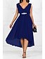 cheap Elegant Dresses-Women&#039;s A Line Dress Maxi long Dress Purple Red Navy Blue Sleeveless Solid Colored V Neck Solid Color Chiffon S M L XL XXL 3XL 4XL 5XL / Plus Size / Plus Size