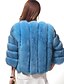cheap Furs &amp; Leathers-Women&#039;s Fur Coat Winter Going out Long Coat Regular Fit Jacket Long Sleeve Solid Colored Gray Red Light Blue