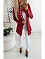 cheap Jackets-Women&#039;s Coat Pocket Solid Color Business Long Sleeve Coat Street Fall Spring Long Jacket Blue / Daily / Stand Collar